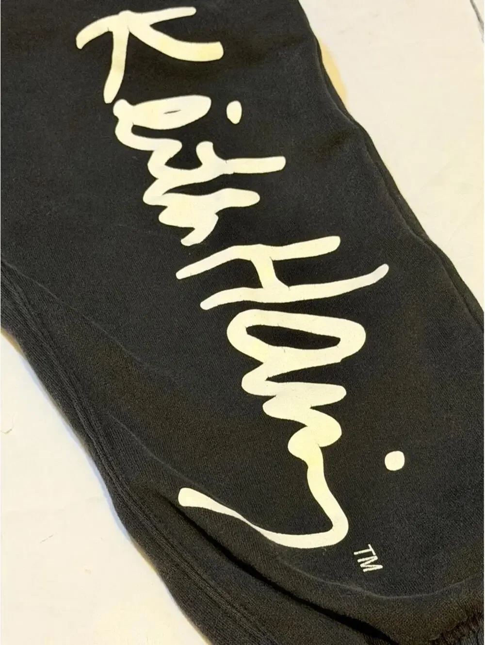 H&M Keith Haring Men's Sweatpants Size Small Black Rare Graphic Joggers Art